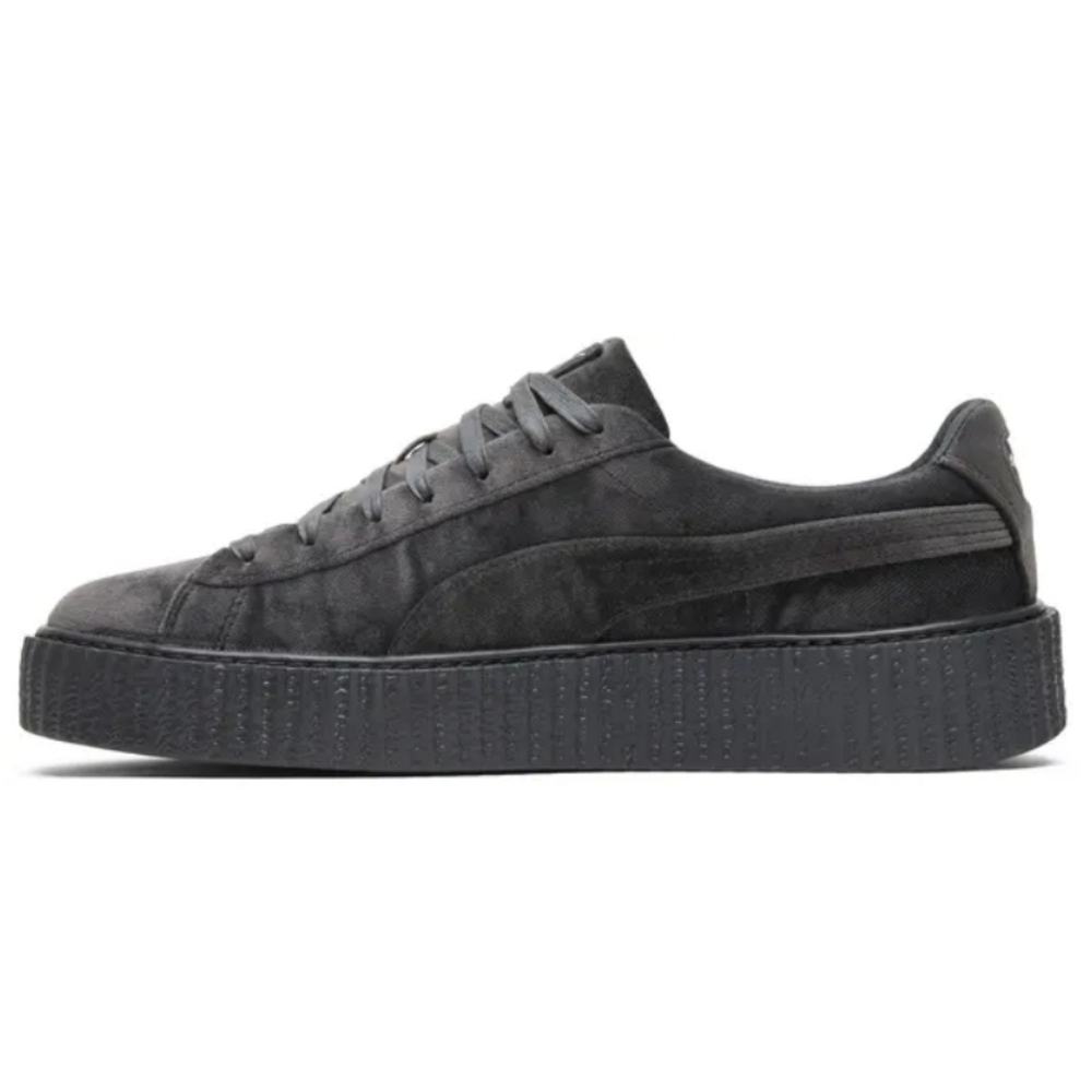 Fenty x Puma Soft Grey Velvet Lace Up One Inch Gothic Platform Creepers 6.5 - Picture 5 of 13